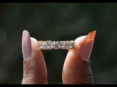 [YouTube Video Of Marquise And Baguette Cut Eternity Band]-[Golden Bird Jewels]
