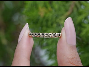 YouTube Video Of Black Round Cut Gemstone Eternity Band