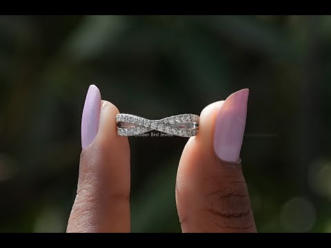 [YouTube Video Of Criss Cross Moissanite Eternity Band]-[Golden Bird Jewels]