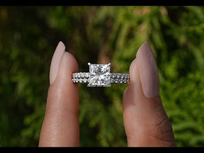 YouTube Video Of Princess Cut Lab Grown Diamond Ring Set