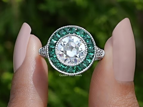 YouTube Video Of Old European Round Cut Moissanite Halo Ring