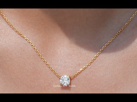 Square Old Mine Cushion Cut Diamond Pendant