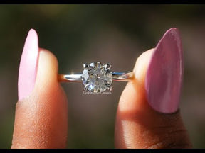 [YouTube Video Of Round Cut Moissanite Solitaire Engagement Ring]-[Golden Bird Jewels]