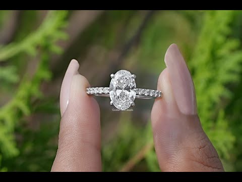 Oval Solitaire Lab Diamond Engagement Ring