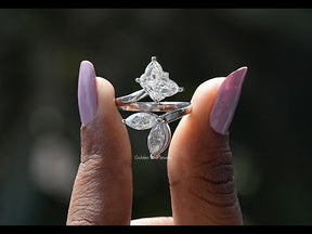 [YouTube Video Of Colorless Butterfly Cut Moissanite Ring]-[Golden Bird Jewels]