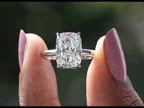 [YouTube Video Of Cushion Cut Diamond Engagement Ring]-[Golden Bird Jewels]