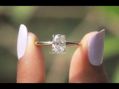 [YouTube Video Of Oval Cut Moissanite Hidden Halo Ring]-[Golden Bird Jewels]