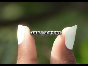 [YouTube Video Of Black Round Cut Gemstone Eternity Band]-[Golden Bird Jewels]