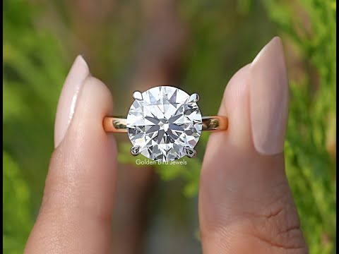 Round Cut Lab Grown Diamond Solitaire Ring