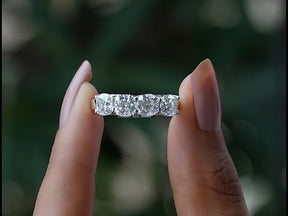 [YouTube Video Of Cushion Cut Eternity Wedding Band]-[Golden Bird Jewels]