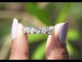 Multi Shape Pear-Princess Moissanite Eternity Band