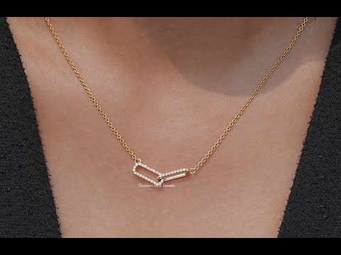 You tube Video of Diamond Paperclip Interlocked Pendant