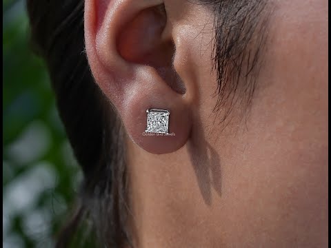 YouTube Video Of Princess Cut Stud Earrings