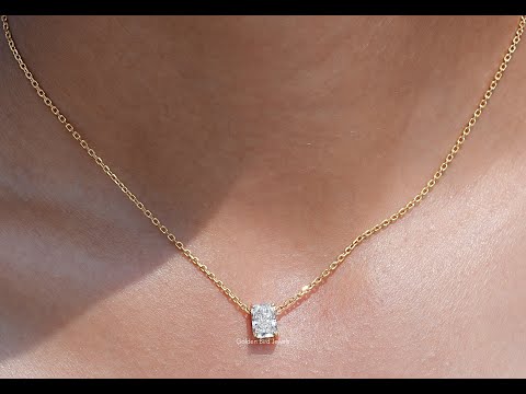 [YouTube Video Of Radiant Cut Lab Diamond Pendant]-[Golden Bird Jewels]