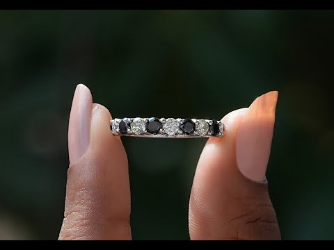 [YouTube Video Of Round Cut Moissanite Eternity Band]-[Golden Bird Jewels]