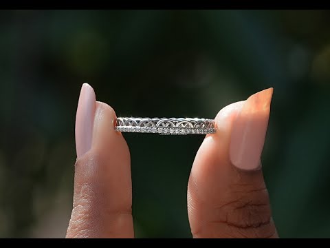 [YouTube Video Of Colorless Round Cut Stacking Band]-[Golden Bird Jewels]