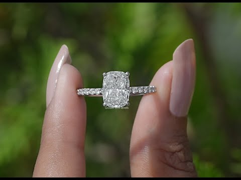 Elongated Cushion Cut Lab Diamond Ring