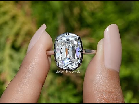 Moissanite Elongated Old Mine Cushion Cut Ring