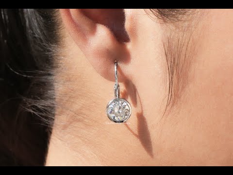 [Youtube Video Of Round Cut Bezel Set Earrings]-[Golden Bird Jewels]