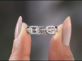 [YouTube Video Of Moissanite Round Chain Link Pave Band]-[Golden Bird Jewels]