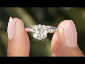 [YouTube Video Of Colorless Peruzzi Cut Moissanite Ring]-[Golden Bird Jewels]