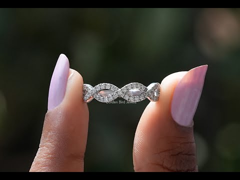 [YouTube Video Of Round Cut Moissanite Eternity Band]-[Golden Bird Jewels]