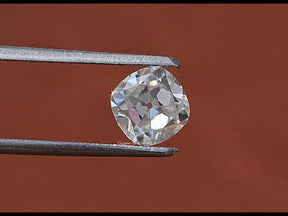 [YouTube Video Of Colorless Old Mine Cushion Cut Loose Stone]-[Golden Bird Jewels]