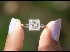 YouTube Video Of Princess Cut Moissanite Engagement Ring