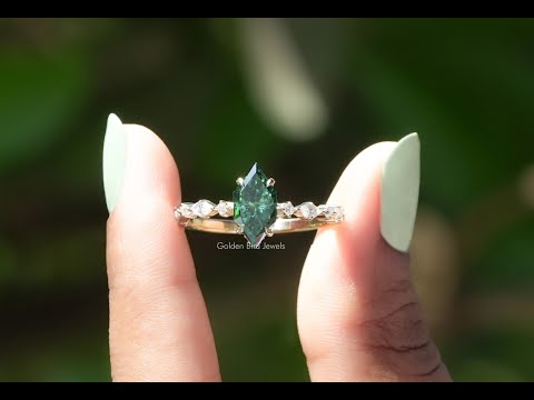 [YouTube Video Of Dutch Marquise Cut Moissanite Engagement Ring]-[Golden Bird Jewels]