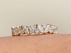 Marquise And Round Lab Diamond Full Eternity Band