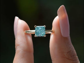 YouTube Video Of Princess Cut Moissanite Solitaire Ring