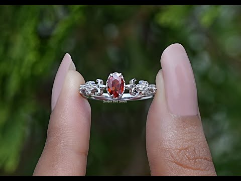 [YouTube Video Of Red Ruby Oval Cut Gemstone Ring]-[Golden Bird Jewels]