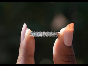 [YouTube Video Of Bezel Setting Round Cut Diamond Wedding Band]-[Golden Bird Jewels]