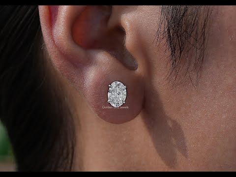 YouTube Video Of Oval Cut Diamond Solitaire Stud Earrings