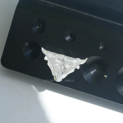 2.40 carat antique bull face cut moissanite loose stone 