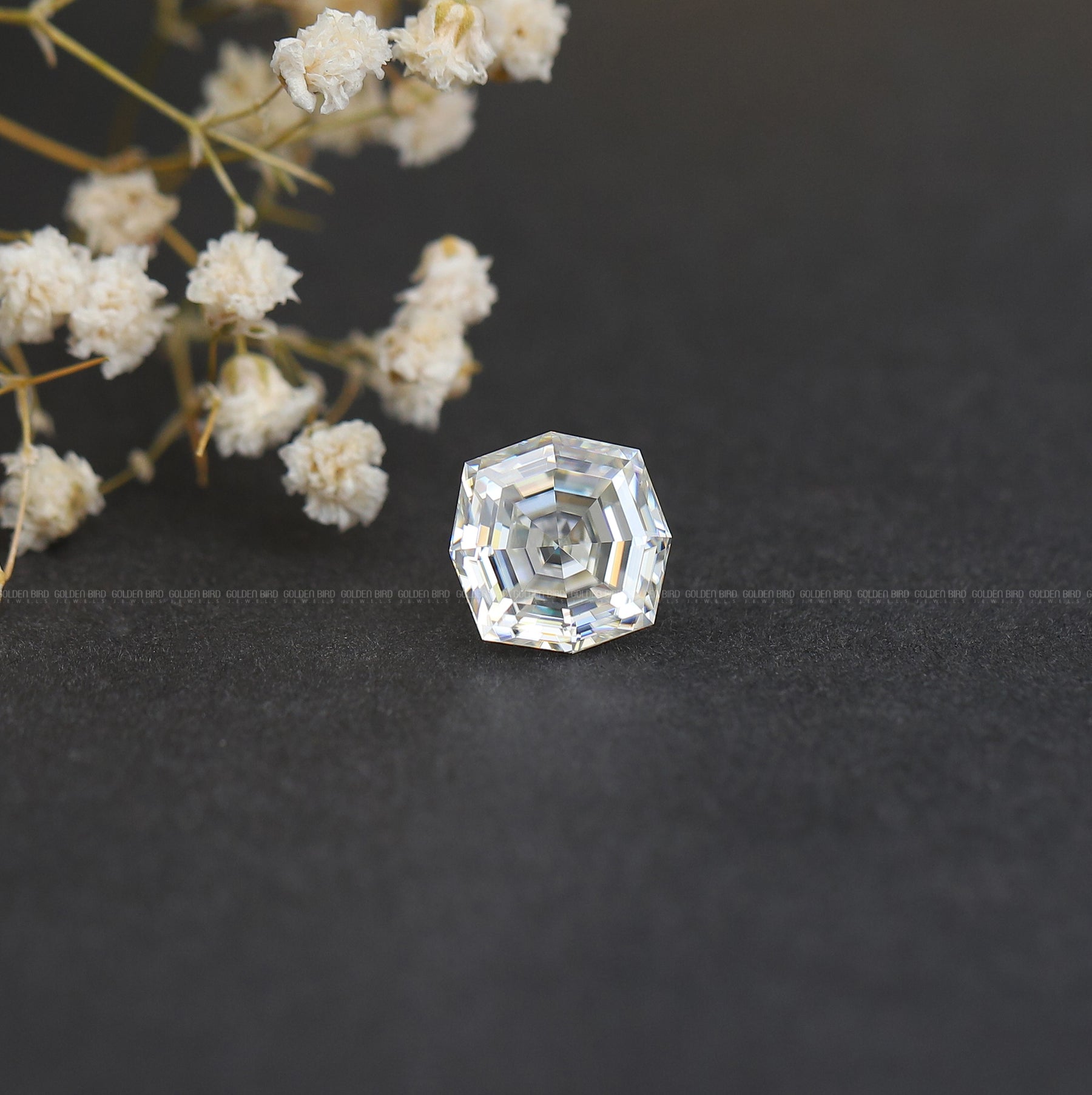 [Moissanite Cushion Cut Loose]-[Golden Bird Jewels]