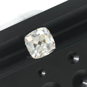 2.22 Carat Colorless Antique Cut Cushion Shape Moissanite Stone