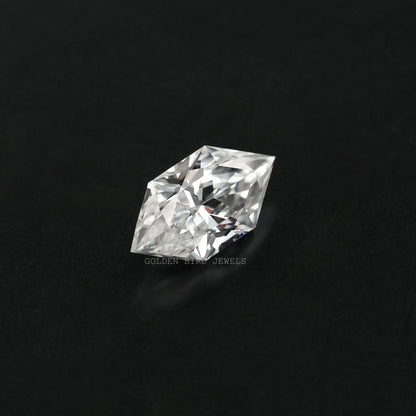 Close Up View of Dutch Marquise Cut Loose Moissanite In White 