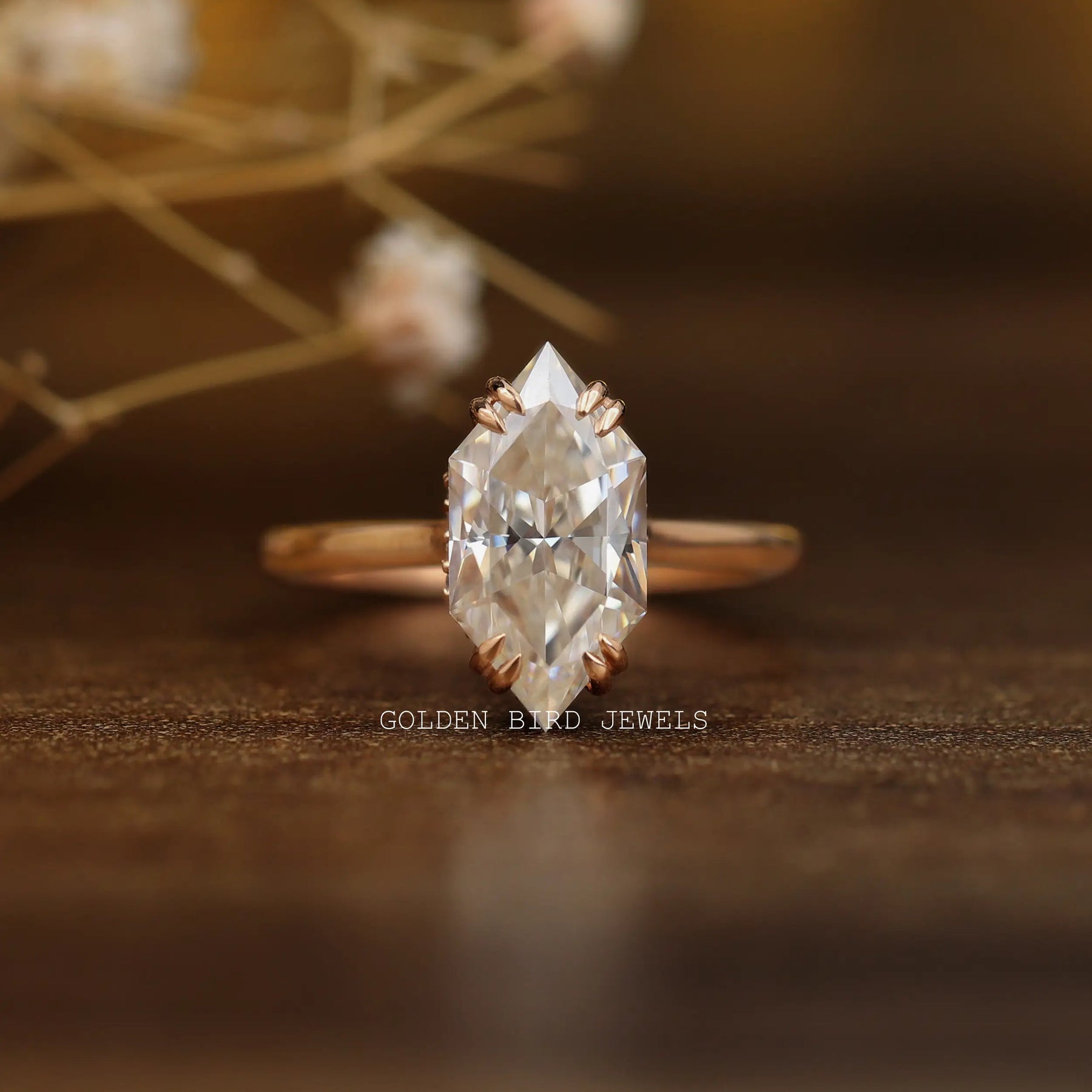 2.00ct Fancy Pink Diamond 3 Stone Engagement Ring, Brilliant Cut , 925 –