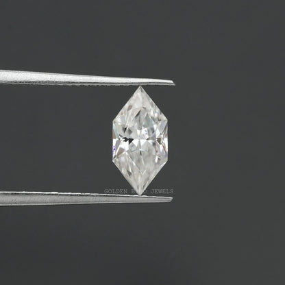 Tweezer holding the Dutch Marquise Cut Loose Moissanite