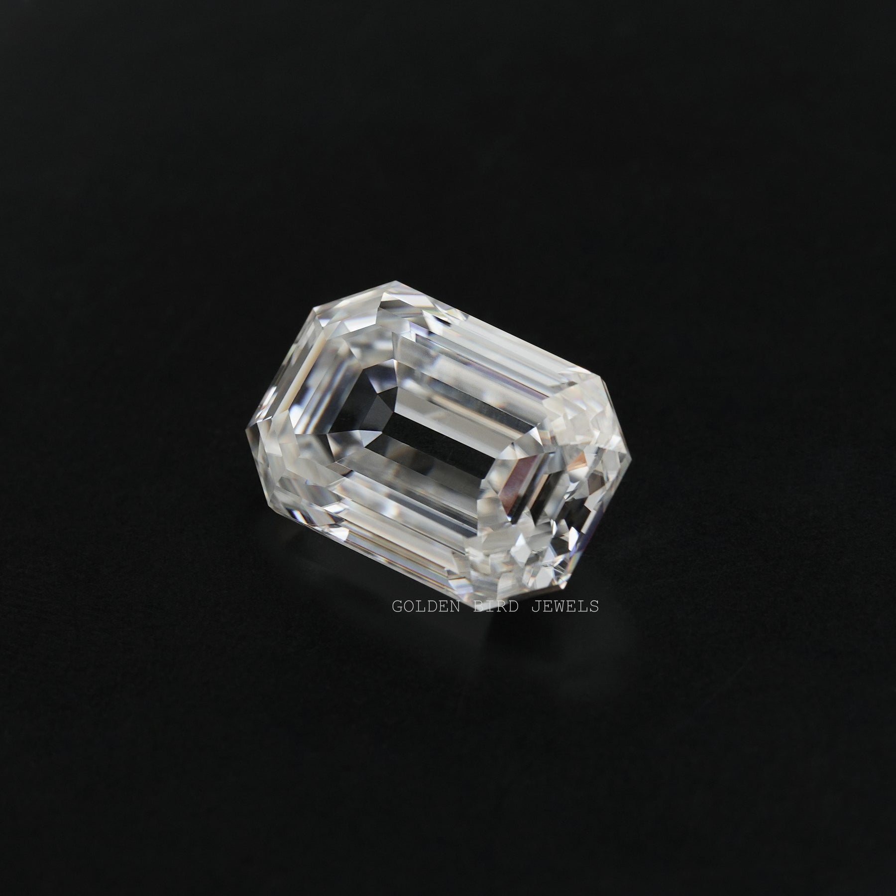 [Moissanite Emerald Shaped Loose Stone]-[Golden Bird Jewels]