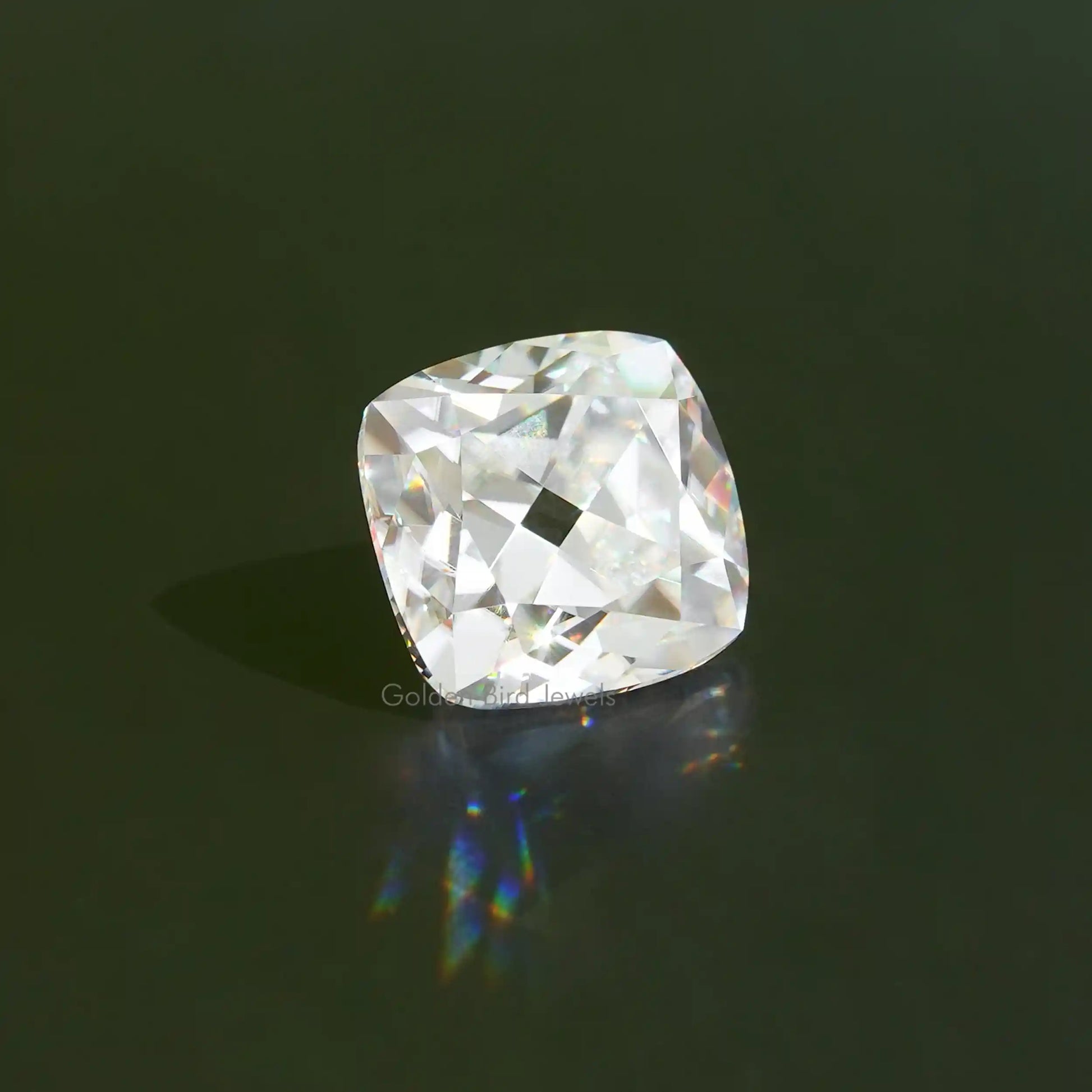 Side Look Of French Cut Colorless Loose Moissanite