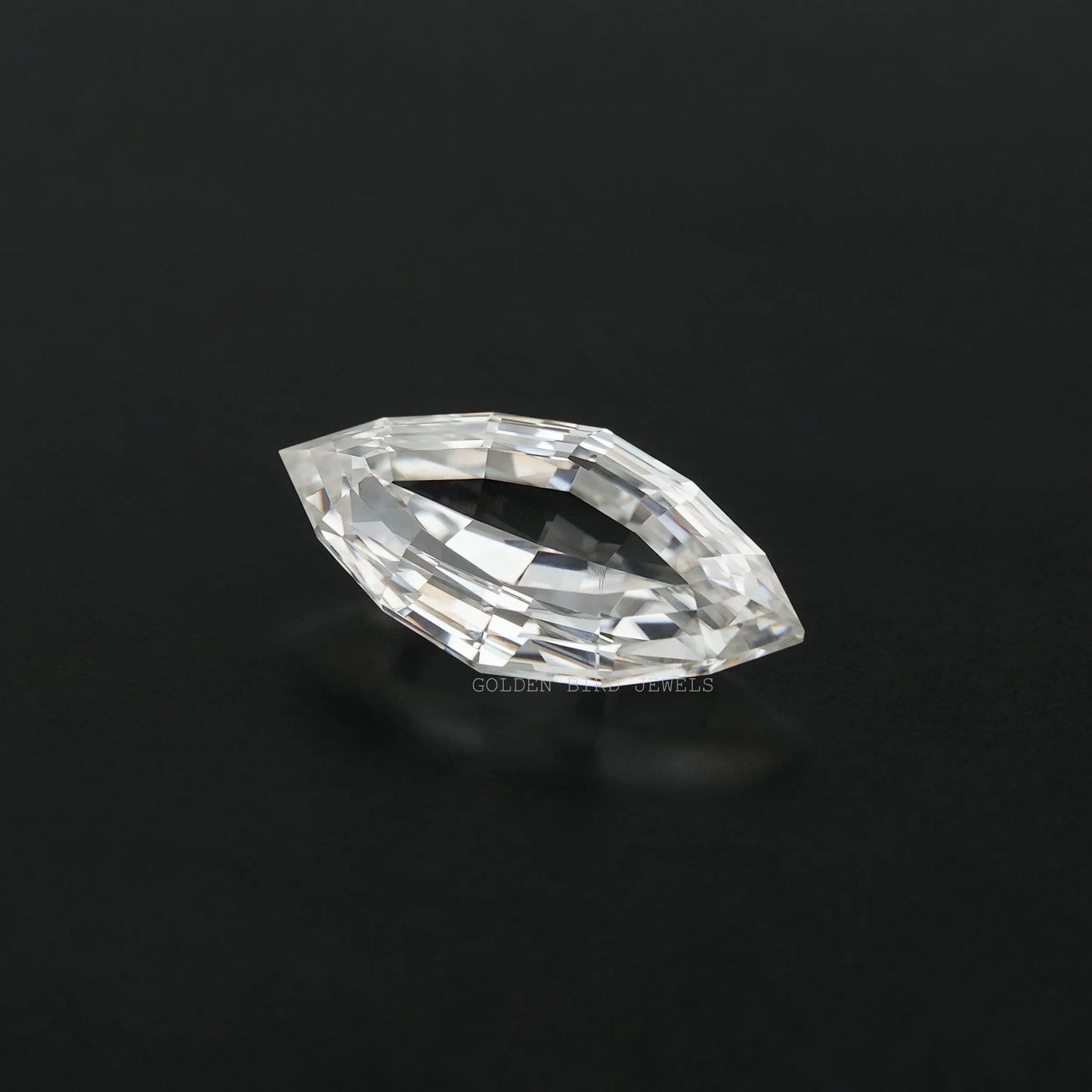 Detailed View Of Marquise Shaped Loose Moissanite