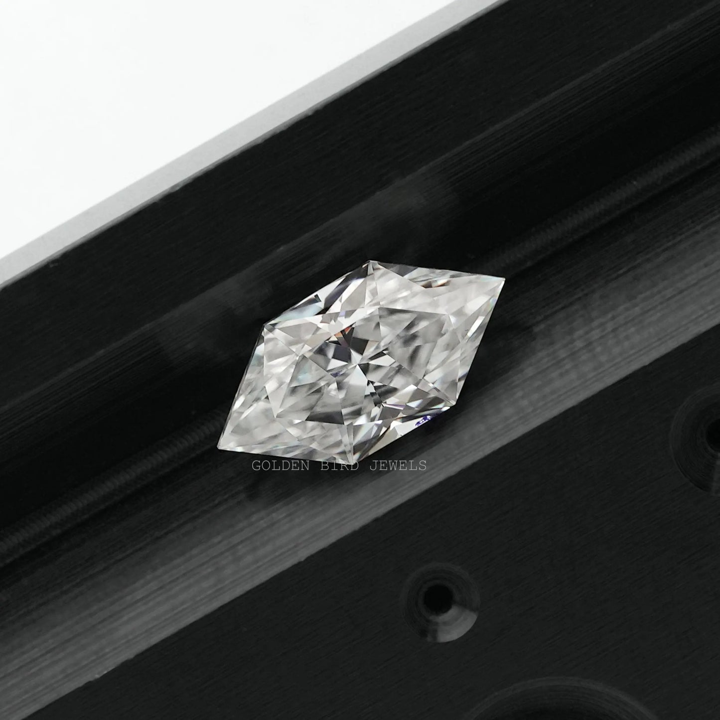 Front View Of Dutch Marquise Cut Loose Moissanite In White