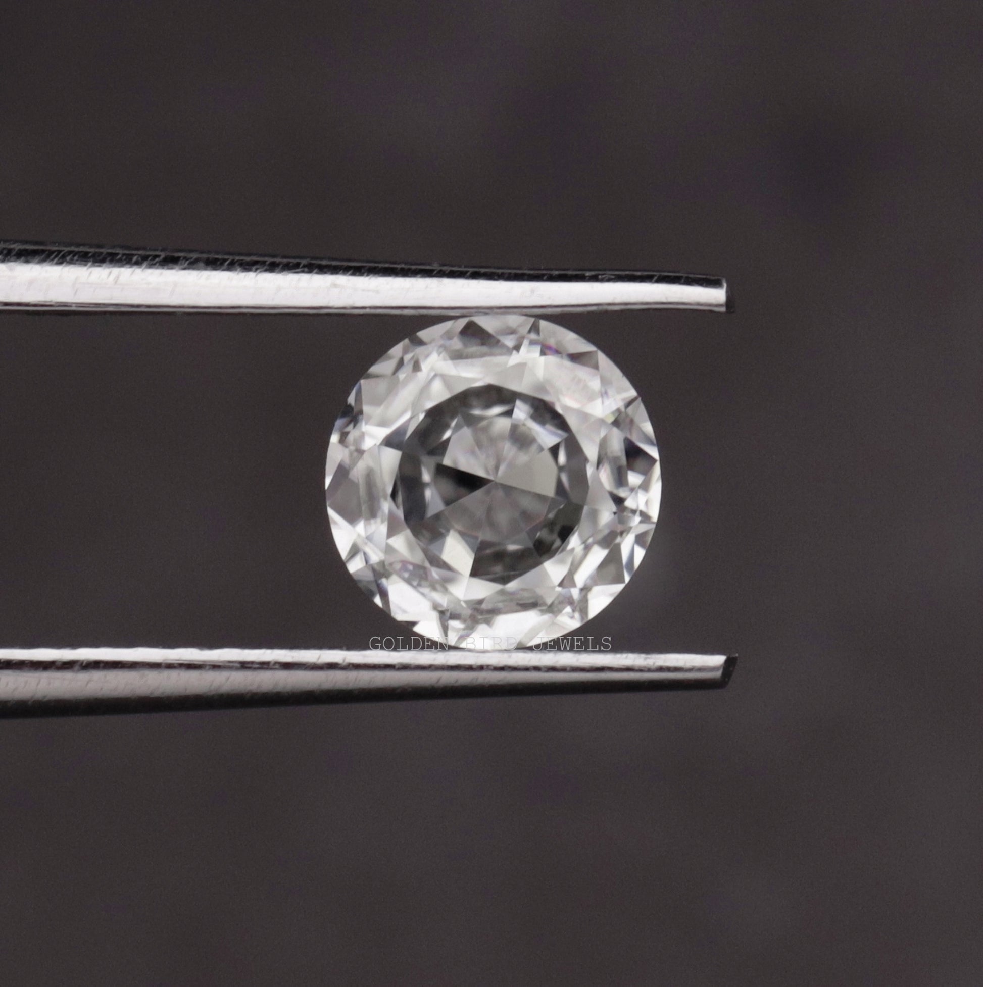 Rose Cut Round Loose Moissanite Stone